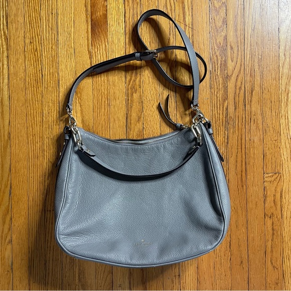 Kate Spade New York Leather Shoulder bag convertible Crossbody bag (gray) - Picture 1 of 12
